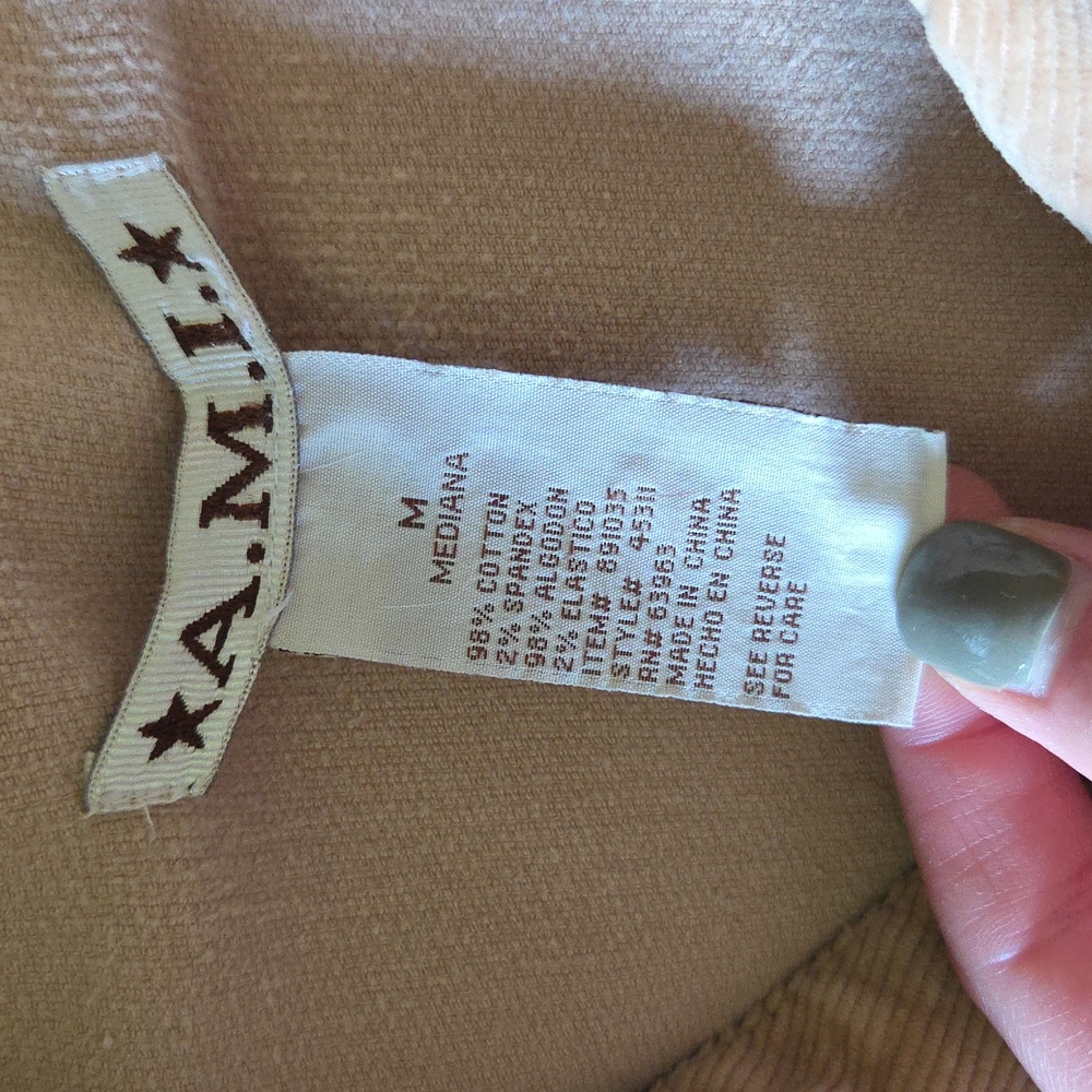 Vintage Y2K Western Cropped Contoured Corduroy Snap Button Mock Neck Jacket - Picture 7 of 13